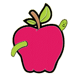 apple with bookworm