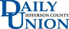 A blue and white logo for the daily union.